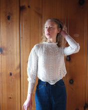 Load image into Gallery viewer, Antique crochet top . 1890s 1900s knit top . size xs to xs/small