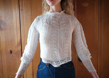 Load image into Gallery viewer, Antique crochet top . 1890s 1900s knit top . size xs to xs/small