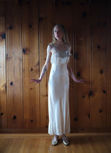 Load image into Gallery viewer, 1940s silk lingerie dress . vintage nightgown . size xs to small