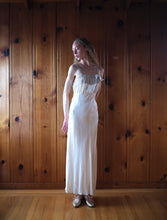 Load image into Gallery viewer, 1940s silk lingerie dress . vintage nightgown . size xs to small