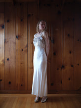 Load image into Gallery viewer, 1940s silk lingerie dress . vintage nightgown . size xs to small