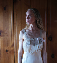 Load image into Gallery viewer, 1940s silk lingerie dress . vintage nightgown . size xs to small