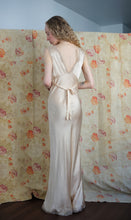 Load image into Gallery viewer, 1930s silk satin lingerie gown . vintage slip dress . size xs to small