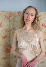 Load image into Gallery viewer, 1930s silk satin lingerie gown . vintage slip dress . size xs to small