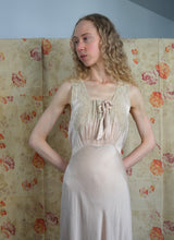 Load image into Gallery viewer, 1930s bias cut nightgown . vintage slip dress . size small to medium