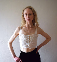 Load image into Gallery viewer, Antique net and lace top . vintage lingerie . size xxs to xs/small