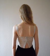 Load image into Gallery viewer, 1920s antique lace bralette and silk ribbon camisole . size xxs to xs
