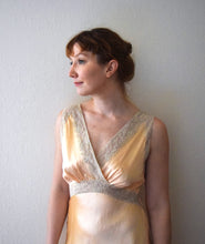 Load image into Gallery viewer, 1940s bias cut gown . vintage silk nightgown . size small to s/m