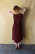 Load image into Gallery viewer, 1930s rayon dress . vintage 30s dress . size xs to s