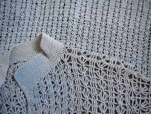 1930s crochet dress . vintage 30s dress . size m to xl