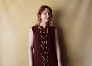 1930s rayon dress . vintage 30s dress . size xs to s