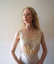 Load image into Gallery viewer, Vintage 1930s silk satin gown . bridal slip dress . size xs to medium