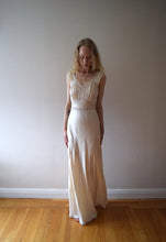 Load image into Gallery viewer, 1940s 1950s silk gown . Heavenly Fischer nightgown . size xs to small