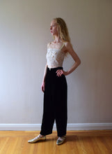 Load image into Gallery viewer, 1920s antique lace bralette and silk ribbon camisole . size xxs to xs