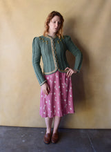 Load image into Gallery viewer, 1980s hand knit sweater . Wolkenstricker Bavarian cardigan . size xs to s/m