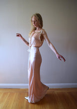 Load image into Gallery viewer, 1930s bias cut silk gown . vintage 30s slip dress . size medium to large