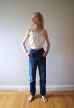 Load image into Gallery viewer, Antique corset cover . 1900s 1910s vintage white top . size xs to xs/small