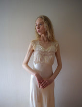 Load image into Gallery viewer, 1930s silk and lace gown . vintage slip dress . size xs