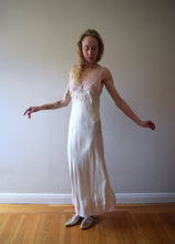 Load image into Gallery viewer, 1930s silk satin gown . vintage slip dress . size xs to medium