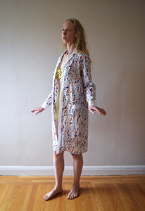 Vintage 1920s 1930s art deco duster robe . size xs to medium