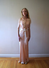 Load image into Gallery viewer, 1930s bias cut silk gown . vintage 30s slip dress . size medium to large