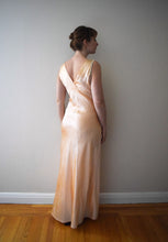 Load image into Gallery viewer, 1940s bias cut gown . vintage silk nightgown . size small to s/m
