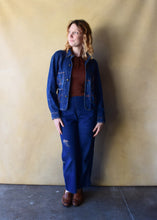 Load image into Gallery viewer, 1940s 1950s denim jacket . vintage jacket . size xs to s