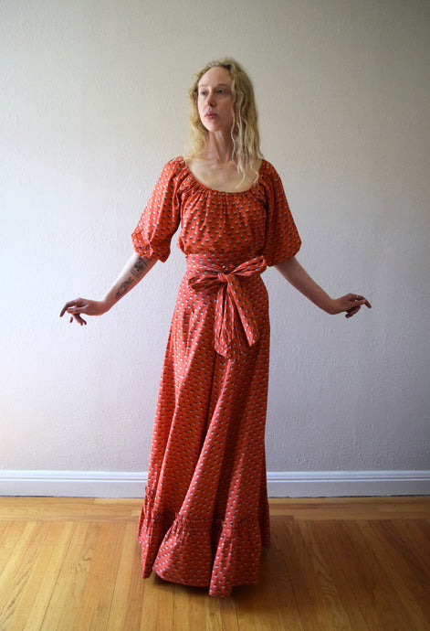 1940s Louella Ballerino gown . vintage dress set . size xs