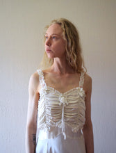 Load image into Gallery viewer, 1930s satin wedding dress . vintage 30s bridal gown . size small to s/m