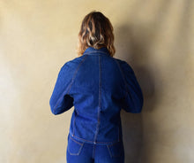 Load image into Gallery viewer, 1940s 1950s denim jacket . vintage jacket . size xs to s