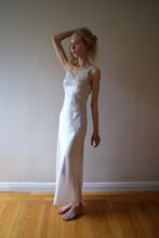 Load image into Gallery viewer, 1940s rayon satin slip dress . vintage 40s nightgown . size xxs to xs