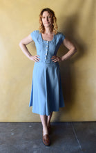 Load image into Gallery viewer, 1940s 1950s Koret denim set . vintage dress set . size s to s/m