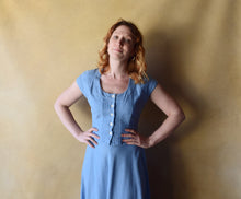Load image into Gallery viewer, 1940s 1950s Koret denim set . vintage dress set . size s to s/m