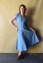 Load image into Gallery viewer, 1940s 1950s Koret denim set . vintage dress set . size s to s/m