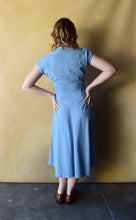 Load image into Gallery viewer, 1940s 1950s Koret denim set . vintage dress set . size s to s/m