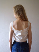 Load image into Gallery viewer, Antique corset cover . 1900s 1910s vintage white top . size xs to xs/small