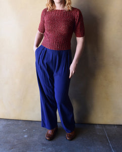 1930s 1940s knit top . vintage sweater . size xs to m
