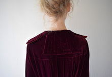 Load image into Gallery viewer, 1930s silk velvet gown . vintage 30s velvet dress . size xs to small