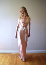 Load image into Gallery viewer, 1930s bias cut silk gown . vintage 30s slip dress . size medium to large