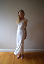Load image into Gallery viewer, 1940s rayon satin slip dress . vintage 40s nightgown . size xxs to xs