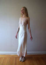 Load image into Gallery viewer, 1930s silk satin gown . vintage slip dress . size xs to medium