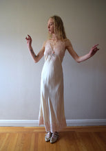 Load image into Gallery viewer, 1930s silk satin gown . vintage slip dress . size xs to medium
