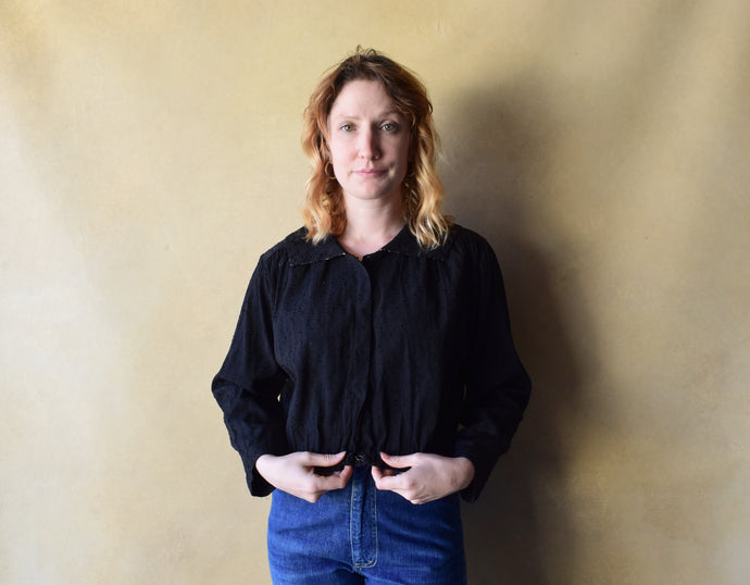 Antique bodice . 1910s top . size l to xl
