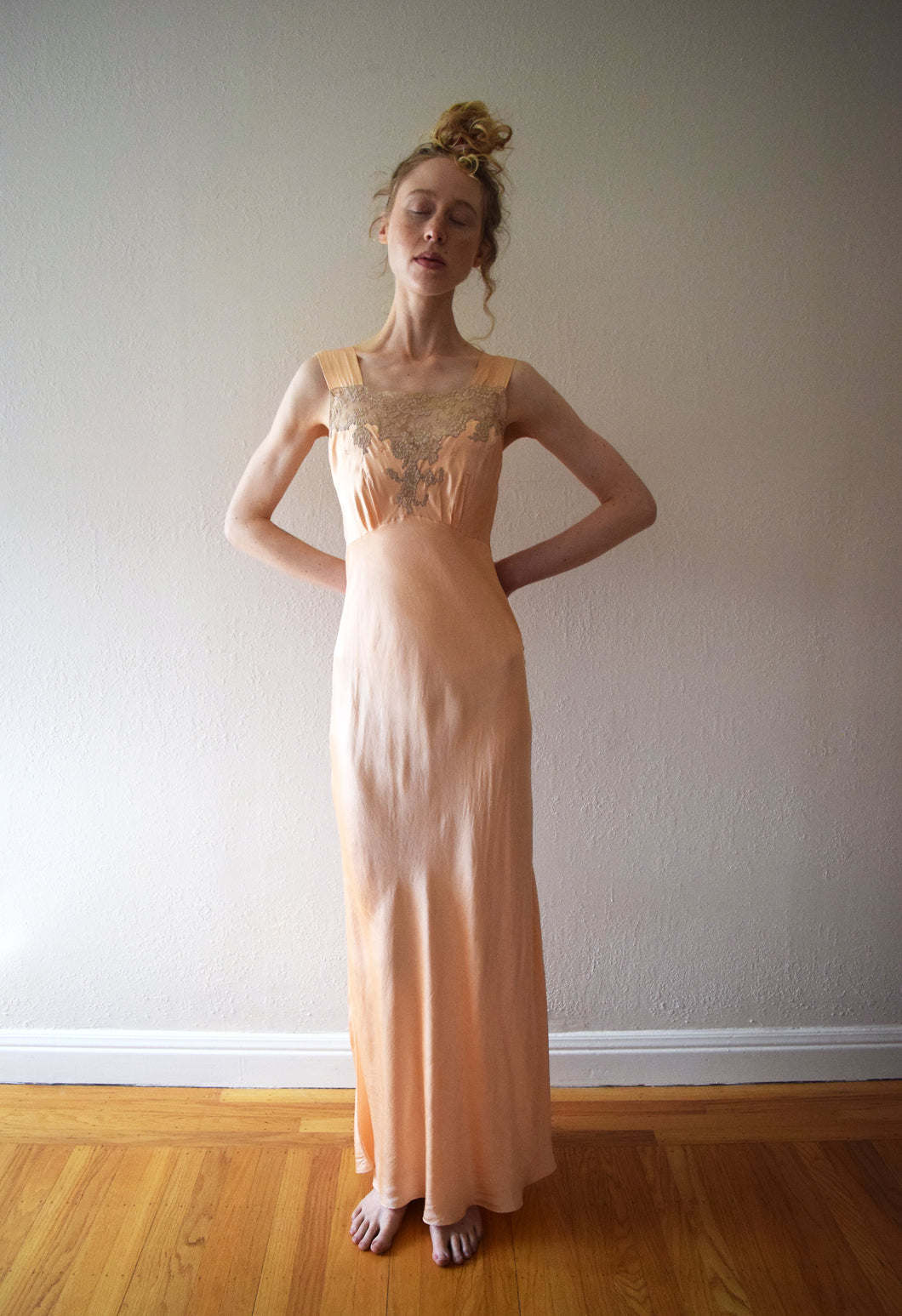 1930s silk slip dress . vintage bias cut gown . size xs to small bluefennel 1930s silk slip dress . vintage bias cut gown . size xs to small bluefennel
