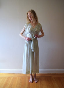 1930s silk gown . vintage 30s slip dress . size medium to large