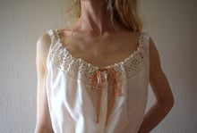 Load image into Gallery viewer, Antique corset cover . vintage Edwardian era cotton top . size small to xl