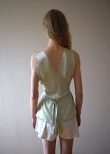 Load image into Gallery viewer, 1930s silk satin and lace top . vintage blouse . size xs to small