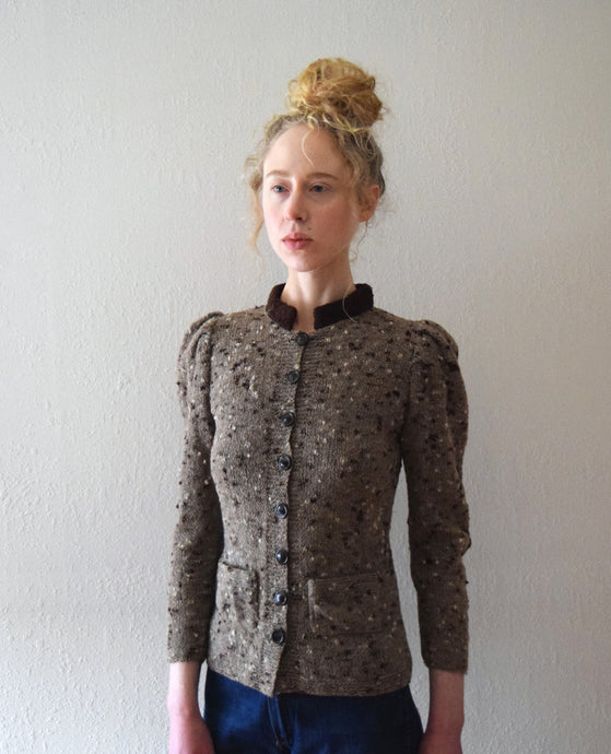 1930s cardigan . vintage 30s sweater . size xs to small