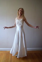 Load image into Gallery viewer, 1930s satin wedding dress . vintage 30s bridal gown . size small to s/m