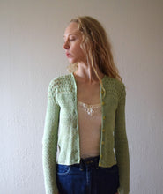 Load image into Gallery viewer, 1930s cardigan . vintage 30s cotton chenille sweater . size xs to small